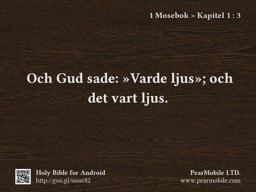 1 Mosebok, Kapitel 1:3